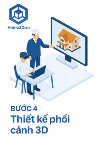 Quy Trình Thiết Kế Nhà Ở Chuyên Nghiệp Từ A-Z Cùng KTS Home 3D Bước 4 Thiết kế phối cảnh 3D